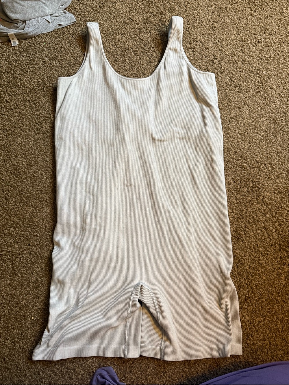 DSG Cream Ribbed Sleeveless Romper